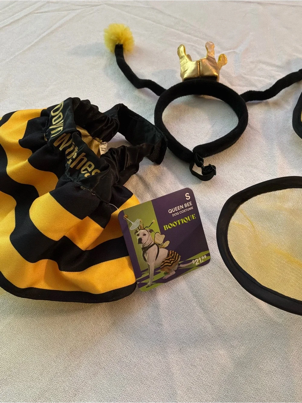 ****** Bootique Yellow and Black Bee Costume Set for Pets ******